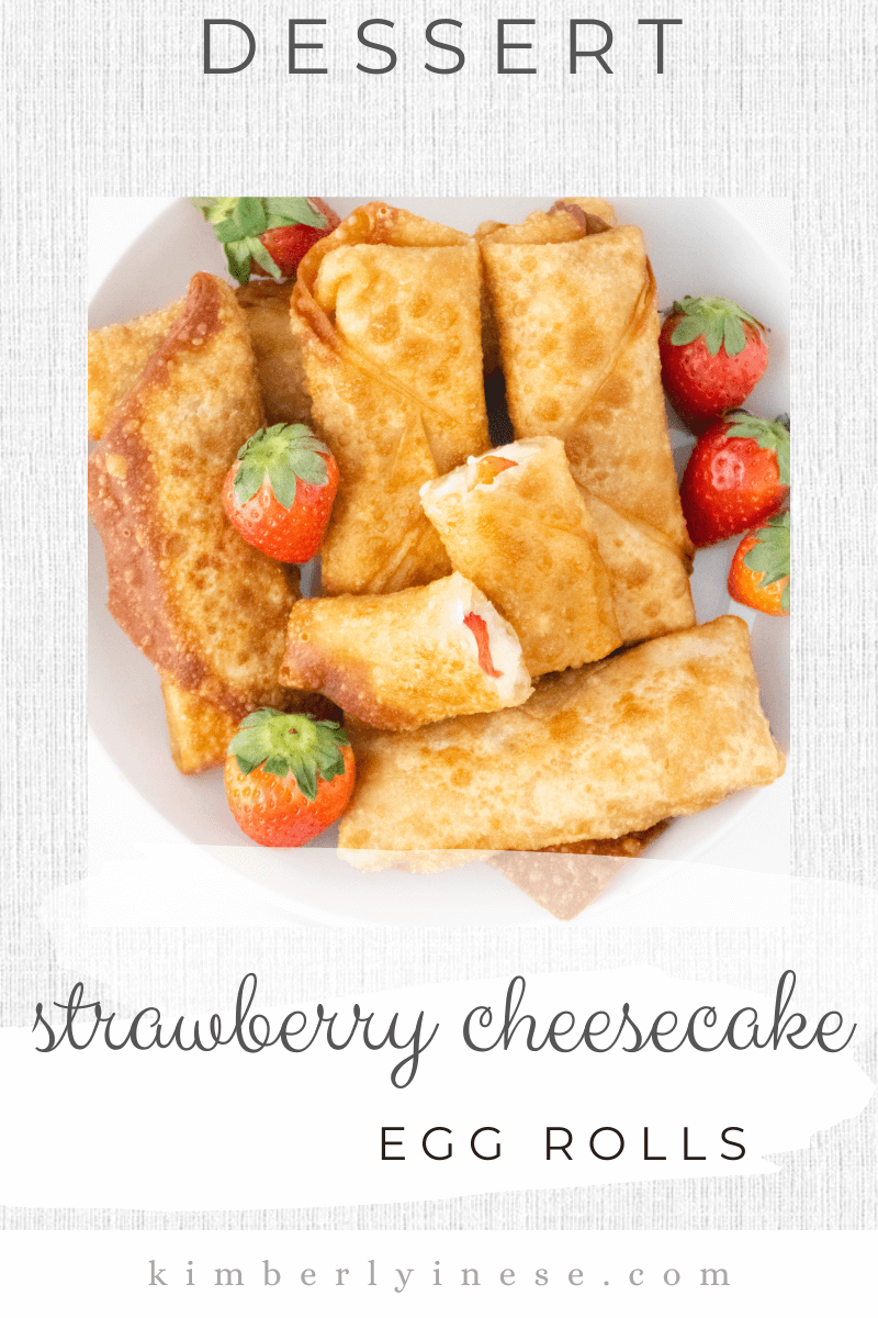 Strawberry cheesecake eggrolls